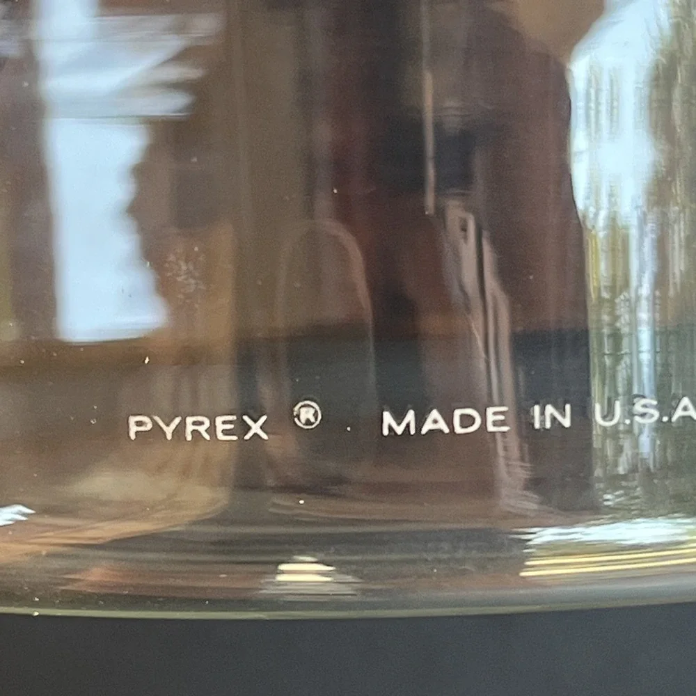 VTG Pyrex Store N See Glass Canister White Twist Lid W/ Seal 1970s Small MadeUSA